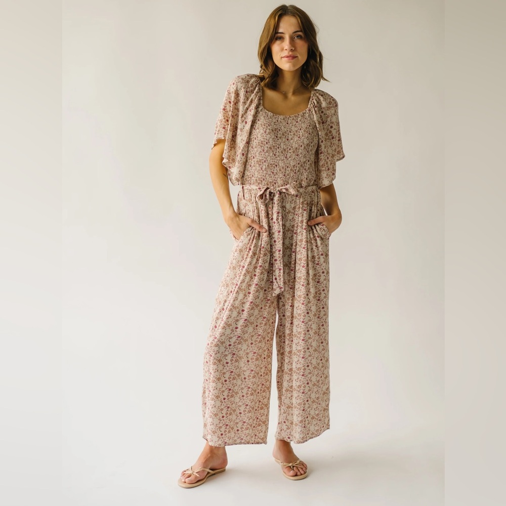 Beige Multi colored jumpsuit 2XL